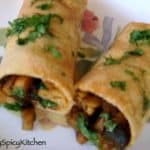 spicy egg mushroom rolls