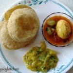 Poori, Pitla and Tomato Shorva