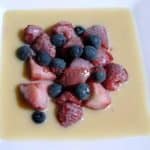 Berries with white chocolate