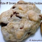 White & Brown Chocolate chip oatmeal cookies