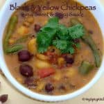 black & yellow chickpeas curry