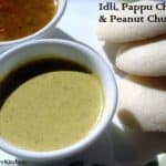 Idli and Peanut Chutney