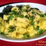 Gujrati snack khandvi