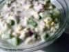 Cabbage cucumber in mustard yougurt dressing