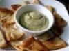 White bean dip with pita chips
