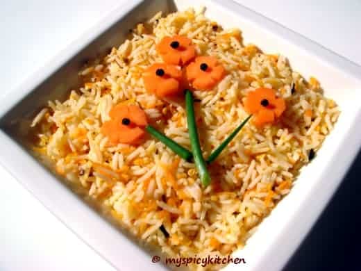 Carrot Pulihora Carrot pulihora