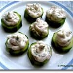 Cream Cheese Stuffed Cucumber