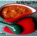 Red bell pepper chutney, Red bell pepper pachadi
