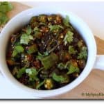 Bhendi Fry, Bhendakaya Koora, Bhendakaya kura, bendakaya hoora, Okra stir fry, Ony Curries