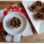 Chocolate Mela, Chocolate Canapes, Phyllo Shell Recipe, Blogging Marathon,