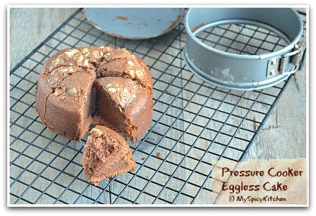 Pressure Cooker Recipe, Eggless Chocolate Cake, Blogging maratho