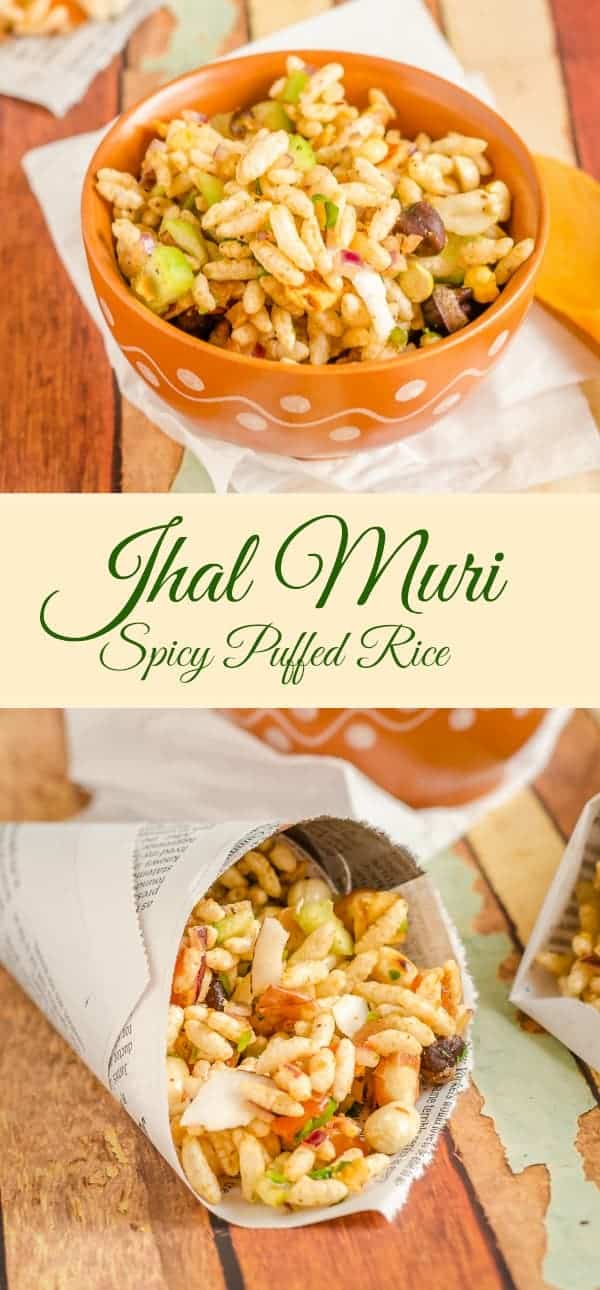 Jhal Muri Spicy Puffed Rice, Jhal muri is spicy puffed rice and a street food from India. 