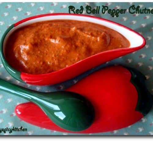 Red bell pepper chutney, Red bell pepper pachadi