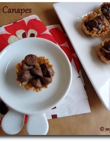 Chocolate Mela, Chocolate Canapes, Phyllo Shell Recipe, Blogging Marathon,