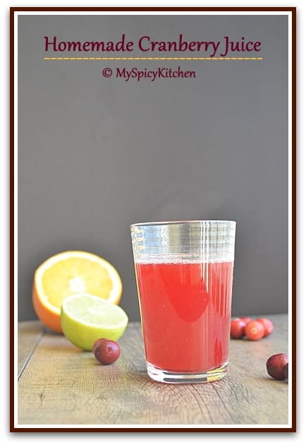 Fresh Cranberry Juice, Blogging Marathon, Cooking with Cranberries,