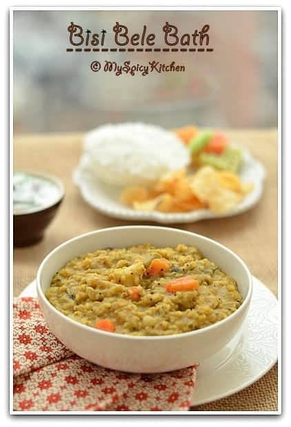 Sambar Rice, Karnataka Cuisine, Blogging Marathon