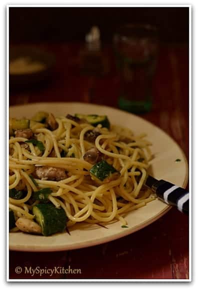 Spaghetti al Limone, Pasta in Lemon Sauce, Italian Food, Italian Cuisine, Blogging Marathon,