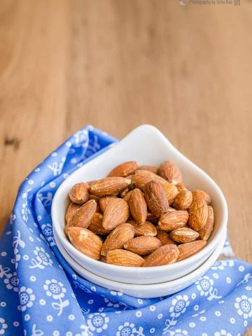 Blogging Marathon, Cooking with Nuts, Microwave Cooking, Microwave Roasted Almonds, Microwave Roasted Nuts, Spicy Almonds,