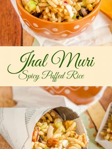 Jhal muri Spicy Puffed Rice, Jhal muri is spicy puffed rice and a street food from India.