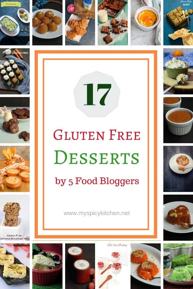 Collage of gluten free desserts.