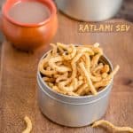 Ratlami sev is spicy crunchy deep fried snack with gram flour