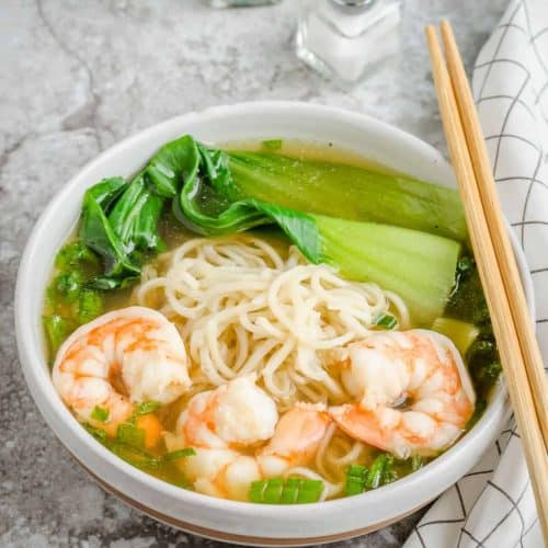 Easy Shrimp Noodle Soup Chinese Style MySpicyKitchen